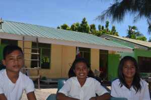 Rensi, Julie Anne and Abigail had found refuge in their school during the passage of Yolanda.